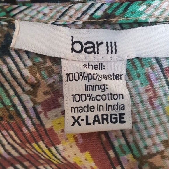 Bar III Pixelated Floral Tie Back Sundress XL - Picture 5 of 6